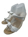 Alexandre Birman Shoe Size 38.5 White & Beige Leather Upper Knot Detail Sandals White & Beige / 38.5