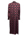 Misa Size S Black, Brown & Pink Polyester Geometric Long Sleeve V Neck Dress Black, Brown & Pink / S
