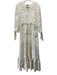 Farm Rio Size S Cream White Polyester Lace Overlay 3/4 Balloon Sleeve Dress Cream White / S