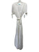 Melissa Odabash Size M White Rayon Short Balloon Sleeve Wrap Tie Detail Dress White / M