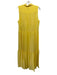 Equipment Femme Size M Yellow Silk Sleeveless 1/2 Button Collared Dress Yellow / M