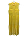 Equipment Femme Size M Yellow Silk Sleeveless 1/2 Button Collared Dress Yellow / M