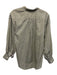 Ann Mashburn Size S Beige & Brown Cotton Long Sleeve Stripe & Floral Blouse Top Beige & Brown / S
