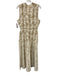 Lela Rose Size M Beige & White Viscose & Polyester Sleeveless Abstract Dress Beige & White / M
