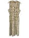 Lela Rose Size M Beige & White Viscose & Polyester Sleeveless Abstract Dress Beige & White / M