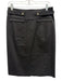 Frances Valentine Size 8 Black Cotton & Spandex Buttons Flap Pockets Skirt Black / 8
