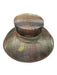 Nordstrom Brown Multi Straw Feather Detail Semi Sheer Wide Brim Hat Brown Multi