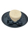 Sonni San Francisco Beige & Black Straw Bow detail Ribbon Semi Sheer Hat Beige & Black