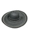Mazzanti Black 95% Straw 5% Cotton Belted Wide Brim Made In Italy Hat Black