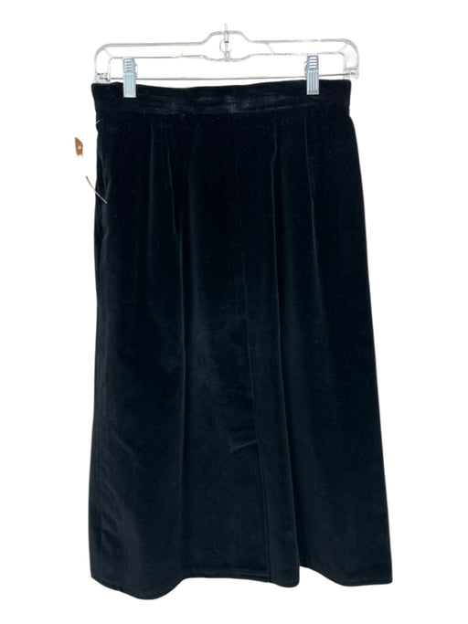 Harve Benard Size 10 Black Velvet Maxi Zip Fly Skirt Black / 10