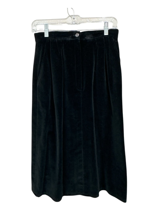 Harve Benard Size 10 Black Velvet Maxi Zip Fly Skirt Black / 10