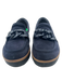 Clarks Shoe Size 7 Navy Blue & Black Suede Upper Chain Link Detail Loafers Navy Blue & Black / 7