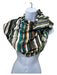 Zero + Maria Cornejo White, Green & Multi Silk Blend Abstract Print Circle scarf White, Green & Multi