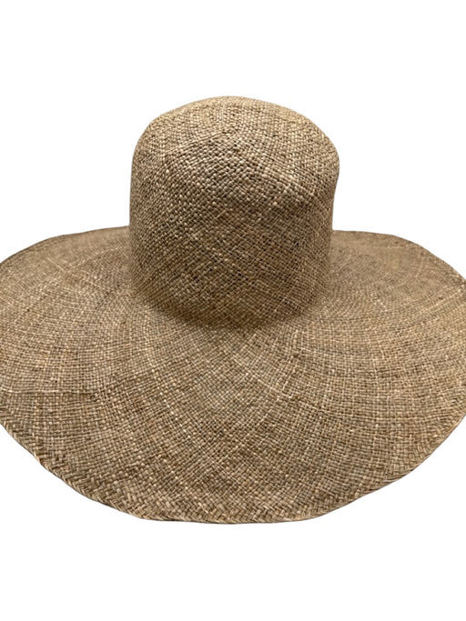 Grevi Tan Straw Layered wide brim Hat Tan / as is