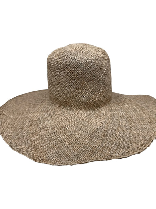 Grevi Tan Straw Layered wide brim Hat Tan / as is