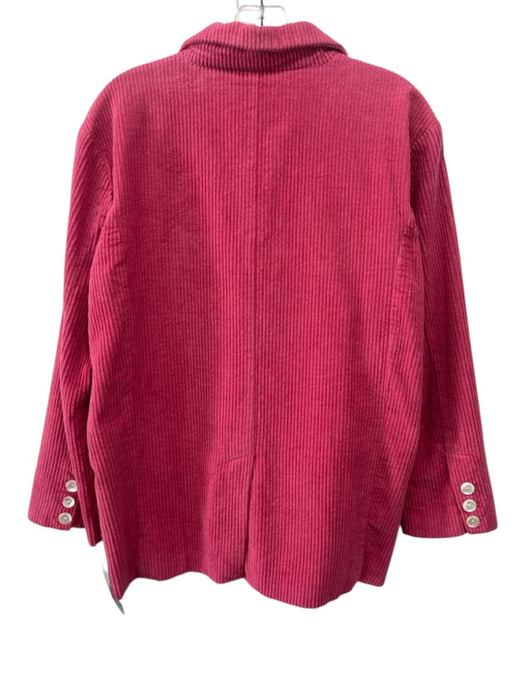 Roller Rabbit Pink Cotton Corduroy Single Breasted Blazer Jacket Pink