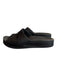 Cork-Ease Shoe Size 6 Black Calf hair open toe Slide Flat Shoes Black / 6