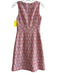 Rena Lange Size 4 Pink Cotton Blend Round Neck Sleeveless Tweed Back Zip Dress Pink / 4