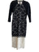 Alexis Size Est S Black & White Cotton Blend Round Neck Long Sleeve Dress Black & White / Est S