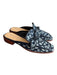 NYDJ Shoe Size 6.5 Navy fabric upper Square Toe Tie Detail Leopard Print Shoes Navy / 6.5