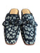NYDJ Shoe Size 6.5 Navy fabric upper Square Toe Tie Detail Leopard Print Shoes Navy / 6.5
