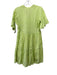 Banjanan Size XS Yellow & Green Cotton Short Sleeve Floral Print Mini Dress Yellow & Green / XS