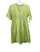 Banjanan Size XS Yellow & Green Cotton Short Sleeve Floral Print Mini Dress Yellow & Green / XS