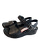 Kork-Ease Shoe Size est 6 Black Leather Criss Cross Open Toe & Heel Buckle Shoes Black / est 6
