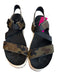 OTBT Shoe Size est 6 Green, Brown & Black Calf hair Camo Open Toe & Heel Shoes Green, Brown & Black / est 6