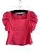 Do & Be Size Small Salmon Cotton Side Zip Square Texture Half Puff Sleeves Top Salmon / Small