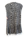 Poupette St. Barth Size XS Black & White Viscose Sleeveless All Over Print Dress Black & White / XS