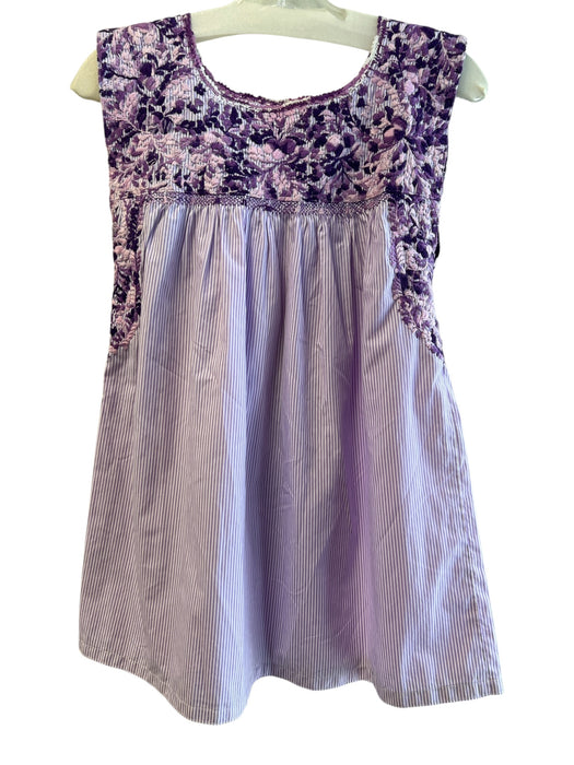 Mi Golondrina Size XS Purple No Fabric Tag Sleeveless Striped Above Knee Dress Purple / XS