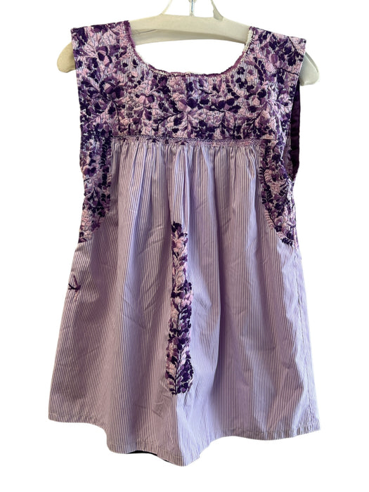 Mi Golondrina Size XS Purple No Fabric Tag Sleeveless Striped Above Knee Dress Purple / XS
