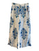 Roller Rabbit Size XS White & Blue Linen Floral Zip Fly Wide Leg Pockets Pants White & Blue / XS