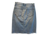L'agence Size 24 Light Denim Cotton 5 Pocket Zip Fly Frayed Hem Skirt Light Denim / 24