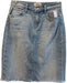 L'agence Size 24 Light Denim Cotton 5 Pocket Zip Fly Frayed Hem Skirt Light Denim / 24