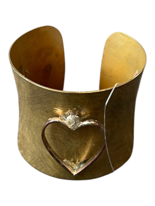 No Brand Brass Metal Heart Cuff Bracelet Brass