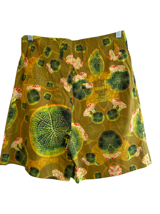 Love Binetti Size Est XS Green & Multi No Fabric Tag Pleated Detail Shorts Green & Multi / Est XS