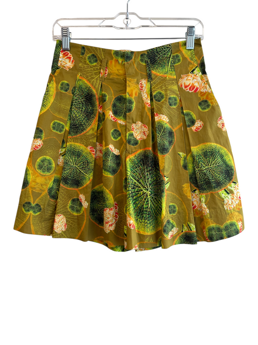 Love Binetti Size Est XS Green & Multi No Fabric Tag Pleated Detail Shorts Green & Multi / Est XS