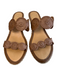 Jack Rogers Shoe Size 8 Brown Manmade Material open toe Two Straps Wedge Shoes Brown / 8