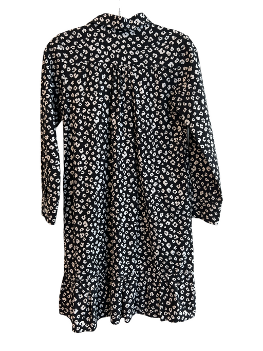 Ann Mashburn Size S Black & White Long Sleeve Animal Print 3/4 Button Dress Black & White / S