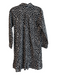 Ann Mashburn Size S Black & White Long Sleeve Animal Print 3/4 Button Dress Black & White / S