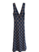 Needii Size S Blue & Multi Cotton & Polyester Sleeveless Plaid V Neck Dress Blue & Multi / S