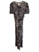 Dolan Size XS Brown & Multi Viscose & Rayon Short Sleeve Floral Print Dress Brown & Multi / XS