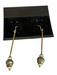 No Brand Brass & Multi Metal dangle Beaded Hook Earrings Brass & Multi