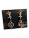 Amber Queen Orange Metal Stone Studded Earrings Orange