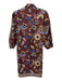 Maude Vivante Size XS Red Multi Cotton Button Front Printed Long Sleeve Dress Red Multi / XS