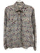 Ann Mashburn Size M White multi Cotton Button Front Long Sleeve Printed Top White multi / M