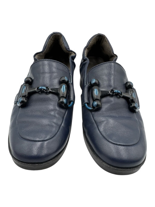 Softwaves Shoe Size 37.5 Navy Leather Loafer Horsebit Shoes Navy / 37.5