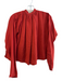 Apiece Apart Size 0 Rust Viscose Long Sleeve Round Split Neck Top Rust / 0